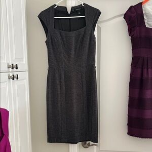 White House Black Market Charcoal dotted Mini Dress